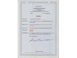 1922, 5,00 auf 2 mark auf 1 Franc, mit klarem um ca. 6,5mm nach links verschobenem Doppelaufdruck, rechtes Seitenrandstück, p