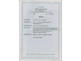 1923, 15 Cent auf 100 Mark. auf 25 Cent dunkelzinnoberrot, Type II, farbfrisch und für diese Ausgabe sehr gut gezähnt, postfr