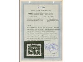 1940, Portomarke 50 Groszy auf 50 Groszy schwärzlichbläulichgrün, mit kopfstehendem Aufdruck, sauber ungebraucht mit den orig