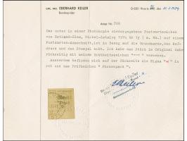 1941, 1 Kopek orange, mit Wasserzeichen, farbfrisch und gut gezähnt, sauber mit Stempel “(E)LVA VII 4” auf Briefstück, tadell
