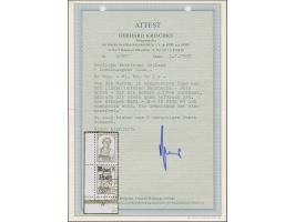 1941, 50 Kopeken braun, senkrechtes Paar aus der linken unteren Bogenecke, dabei die obere Marke ohne Aufdruck, farbfrisch un