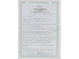 1941, Karelo-Finnische SSR 45 Kopeken dunkelblaugrün, farbfrisch und gut gezähnt, sauber mit Stempel “ELVA 20 VII 41” auf Bri