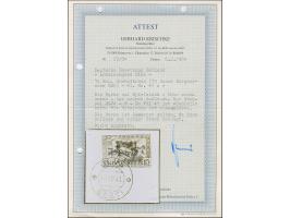 1941, Kirgisische SSR 15 Kopeken schwarzorangebraun, farbfrisch und gut gezähnt, sauber mit Stempel “ELVA 20.VII 41” auf Brie