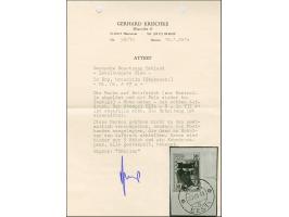 1941, Shukowski 50 Kopeken braunlila, &nbsp;farbfrisch und gut gezähnt, sauber mit Stempel “ELVA 20.VUII 41” auf Briefstück, 