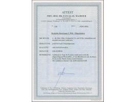 3 L. auf 15 St. mit Aufdruck in Type II und Abart “Wertziffer 3 fehlend” (als Blinddruck), postfrisch und in tadelloser Erhal