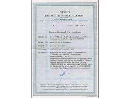 Probeaufdruck 1 L. auf 10 St. mit grünem Aufdruck in Type II und Aufdruckfehler “fehlender Punkt nach IX” bzw. im Aufdruck “М