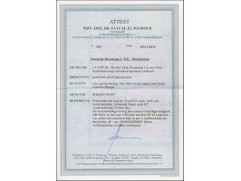 Probeaufdruck 1 L. auf 10 St. mit grünem Aufdruck in Type II und Aufdruckfehler “fehlender Punkt nach IX” bzw. im Aufdruck “М