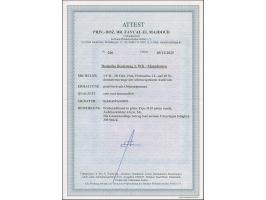 Probeaufdruck 1 L. auf 10 St. mit grünem Aufdruck in Type II, postfrisch, in tadelloser Erhaltung, sign. Karaivanoff und Foto