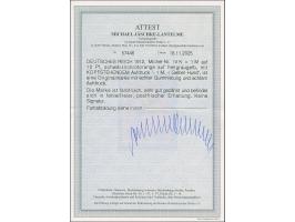 1912, Rhein/Main, Gelber Hund 1M. mit kopfstehendem Aufdruck, postfrisch, unsigniert und tadellos. Eine in dieser Erhaltung s