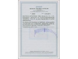 “KISSENJI (DOA) 13.8.13” sehr klar auf Kaiseryacht 4 H. mit Wasserzeichen auf Briefstück, in tadelloser Erhaltung. Ein sehr s