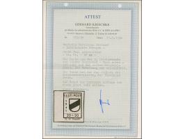 1941, Wappenschild 20 Kopeken, geschnitten, Type II, linkes Seitenrandstück, ohne Blaudruck, postfrisch, tadellos, sehr selte