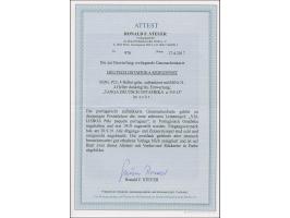 1915, Kaiseryacht 4 H. mit Wasserzeichen als Zufrankatur auf Ganzsachenkarte 4 H. mit Stempel “TANGA DOA a 9.9.15” &nbsp;und 