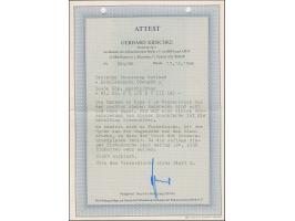 1941, Wappenschild 30 Kopeken, geschnitten, Type I, Probedruck-Viererblock aus der rechten oberen Bogenecke, die rechte obere