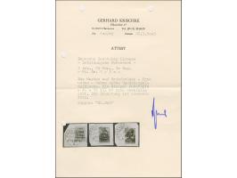 1941, Handstempelaufdruck 5-30 Kopeken, je farbfrisch und gut gezähnt, sauber mit Stempel “PANEVEZYS 15.VII.41” auf Briefstüc