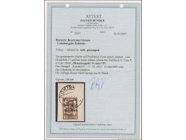 1941, 50 Kopeken braun, schwarzer Aufdruck, mit Aufdruckfehler “Monatsangabe Vi statt VI”, farbfrisch und gut gezähnt, sauber