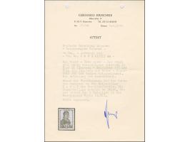 10 Kopeken, braunroter Aufdruck, mit starker vertikaler Aufdruckverschiebung, dadurch Zeilenreihenfolge 3-1-2, von den Druckf