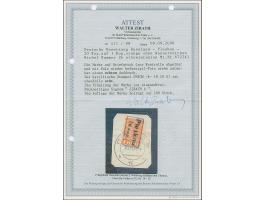 1 Kopek schwärzlichorange, ohne Wasserzeichen, farbfrisch und gut gezähnt, sauber mit Stempel "PSKOW 18 10 41" auf Briefstück