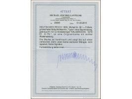 Reichspost 5 M., Type I ohne Nachmalung, mit zwei sehr klaren Stempel-Abschlägen “HALSBRÜCKE 12.10.01”. Die farbfrische Marke