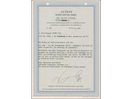 1943, ungezähnter Probedruck, 0,50 Dinar braunschwarz, waagerechtes Paar auf ungummiertem Papier, winzig knittrig, sonst tade