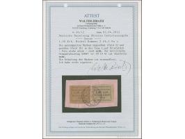 1941, Kontrollzeichen 1,50 Krb., geschnitten und gezähnt, je farbfrisch, von den Feldern 18 bzw 2, sauber mit kyrillischem St