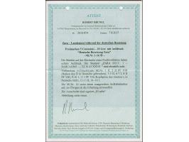 1943, 5 Centisimi - 10 Lire, je farbfrisch und gut gezähnt, sauber mit Stempel “ZARA SUCC. 1 22.10.43” auf Briefstücken, 10 u