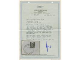 10 Lire dunkelbläulichviolett, mit Aufdruckfehler “fehlende Spitze des zweiten e in Deutsche” von Aufdruckfeld 35, farbfrisch