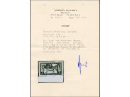 3 Frank schwarzolivbraun, Unterrandstück mit Aufdruckfehler “kurze 1 in 1941” von Aufdruckfeld 48, postfrisch, tadellos, selt