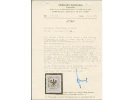 1944, 75 Centesimi rot mit Probeaufdruck in Type I statt Type II, postfrisch mit üblichem blauen Annulierungsstrich, tadellos