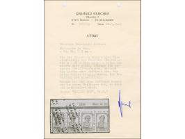 1941, Nepriklausoma 50 Kopeken braun, waagerechter Oberrand-Viererstreifen mit stark verschobenem sowie schräg verlaufendem A