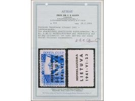 1941, Majakowski 80 Kopeken blau, mit vorder- und rückseitigem Aufdruck, postfrisch, tadellos, eine sehr seltene Abart, nach 