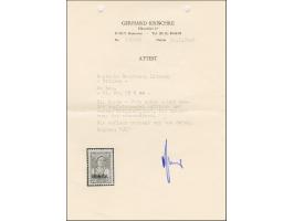 1941, Vilnius 20 Kopeken schwarzgelbgrün, mit kopfstehendem Aufdruck, postfrisch, tadellos, sign. JL sowie Fotoattest Krischk