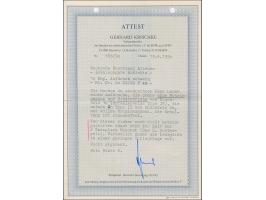 1941, Aufdruck schwarz: 10 Kopeken dunkelpreußischblau, senkrechtes Paar von den Druckfeldern 10 und 20, die obere Marke mit 