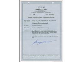 1941, 15 Kopeken dunkelgraugrün, braunroter Aufdruck, waagerechtes Paar mit linkem Seitenrand, die rechte Marke mit doppeltem