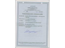 1941, 20 Kopeken schwarzgelbgrün, braunroter Aufdruck, kopfstehender Aufdruck in Type II, sauber mit Stempel “ROKISKIS -2.VII