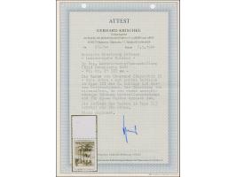 1941, Usbekische SSR 30 Kopeken, Aufdrucktype IIIb, Oberrandstück, postfrisch, tadellos, unsigniert mit Fotoattest Krischke B