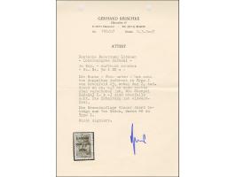 1941, 30 Kopeken violettultramarin, mit schwarzem, doppelten Aufdruck in Type I, der 2. Aufdruck um ca. 0,5mm nach rechts ver