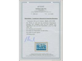 1944, 6 Lew auf 10 Stotinki, Goldaufdruck auf rotem Aufdruck, mit Aufdruckfehler “erste 4 in 1944 offen”, postfrisch, tadello