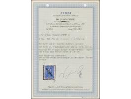 1941, 4 Dinar dunkelgrauultramarin, mit doppeltem Aufdruck, postfrisch, tadellos. Eine seltene Abart mit einer Auflage von nu