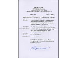 SALONIKI: 1944, 1. Auflage ohne milchig weißen Hintergrund: 50 C. schwarzsiena, senkrechtes Oberrandpaar, postfrisch, Oberran