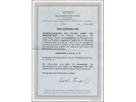 1952, Persönlichkeiten 80 Pfg. auf gestrichenem Papier mit Lacküberzug, zusammen mit Pieck 12 Pfg. im waagerechten Paar, saub