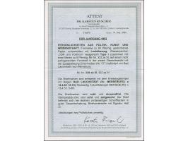 1952, Persönlichkeiten 80 Pfg. auf gestrichenem Papier mit Lacküberzug, zusammen mit Pieck 5 Pfg., sauber mit Stempel “BAD LA