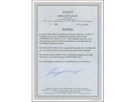 1864, ½ Sch. schwarz sowie zwei 1 Sch. braun, je farbfrisch und meist gut gezähnt, sauber mit DKr. “HAMBURG ST.P 30 3 67 11-1