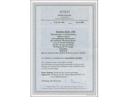 1920, 5-50 Pfg. ungezähnt kpl. inkl. 20 Pfg. mit beiden Wasserzeichen, postfrisch, in tadelloser Erhaltung. Die 20 Pfg. mit W