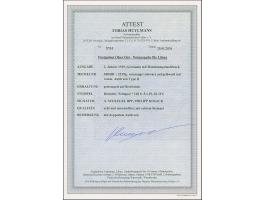 1919, Aufdrucktype II, roter Aufdruck: Germania 25 Pfennig rotorange auf gelbweiß, doppelter Aufdruck, farbfrisch und gut gez