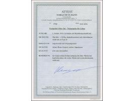 1919, Aufdrucktype II, violettblauer Aufdruck: Germania 10 Pfennig dunkelkarminrot, waagerechtes Seitenrandpaar, die linke Ma