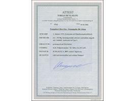 1919, Aufdrucktype I: Germania 50 Pfennig dunkelgraulila auf hellchromgelb, sauber mit Stempel “K.D. Feldpoststation 11.1.19 