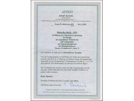 1919, Nationalversammlung 25 Pfg., ungezähnter Probedruck (Reinzeichnung) in Schwarz auf dünnem Papier auf Vorlagekarton mit 