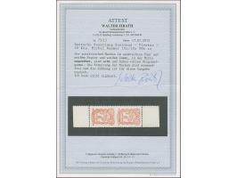 1941, Stadtwappen 20 Kopeken lebhaftbraunrot, senkrechtes Paar mit Ober- und Seitenrändern, mittig ungezähnt, postfrisch, tad