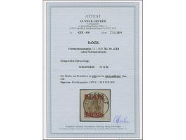 1920, Germania mit Netzunterdruck in lebhaftlilagrau: 1¼ Mark ohne Netzunterdruck mit sauberem Stempel "TIEGENHOF 15 12 20" a