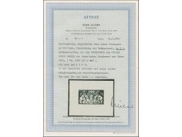 1922, Großes Staatswappen 500 M. grünbronze/rot, Einzelabzug im Kleinbogenformat (68x54mm), stehendes Wasserzeichen, mit Rose